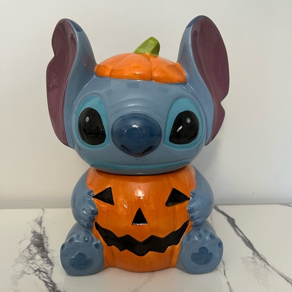 NEW VHTF Stitch Disney Halloween Jack-o’-lantern Pumpkin Canister - Picture 2 of 7